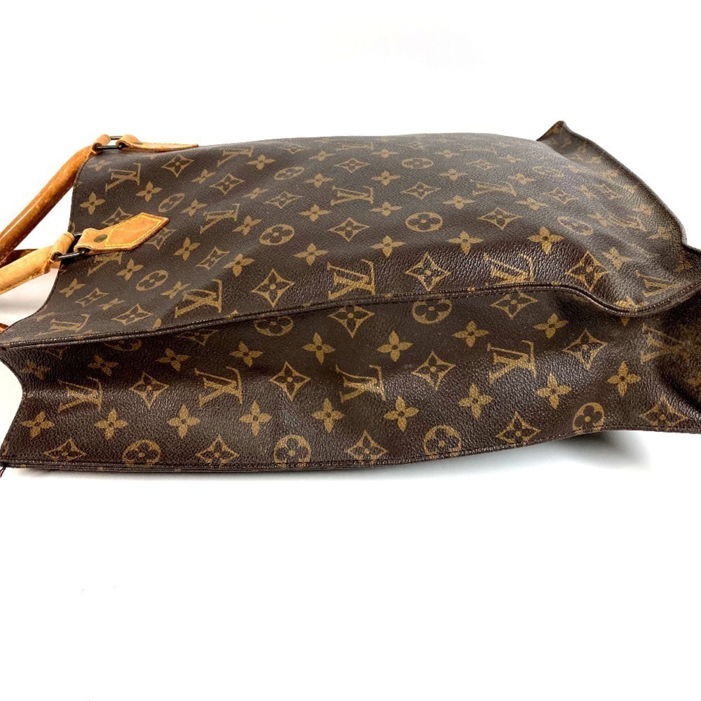 LOUIS VUITTON M51140 Monogram Sac Plat Bag, Vertical Tote Handbag, Canvas, Me... - Picture 3 of 13